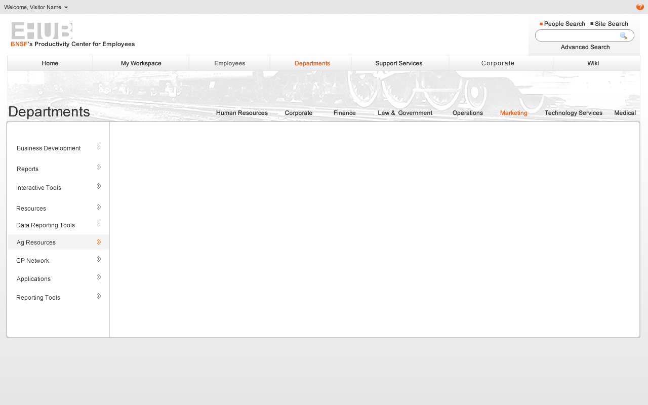 Mockup for BNSF Intranet